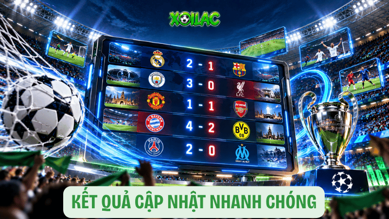 Kết quả cập nhật nhanh chóng